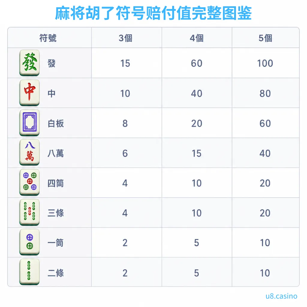 麻将胡了符号赔付值完整图鉴